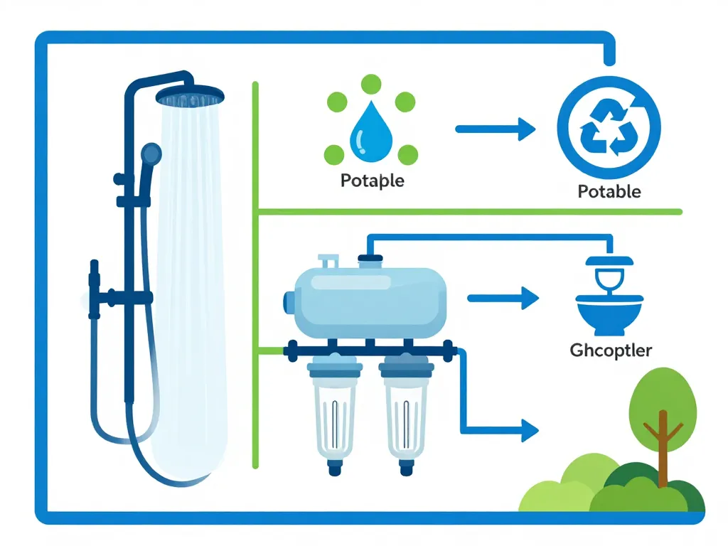 recycler eau douche schéma filtration stockage