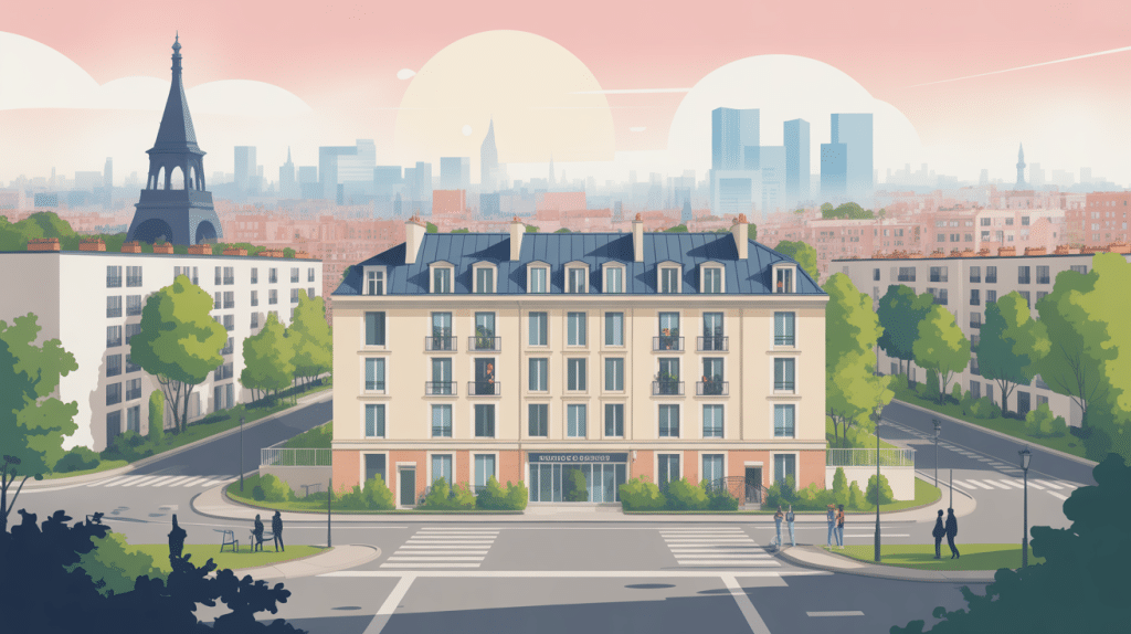 illustration résidence rouffignac bagnolet quartier urbain