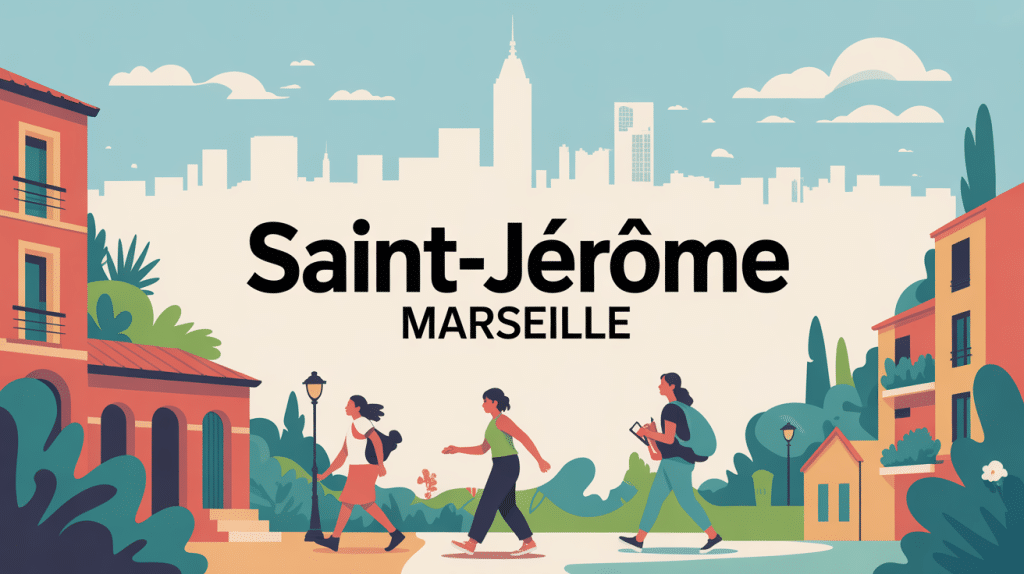 illustration quartier saint jerome marseille ambiance locale