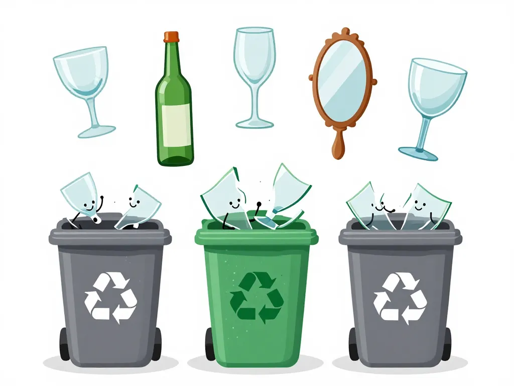 tri verre cassé quelle poubelle conteneurs exemple