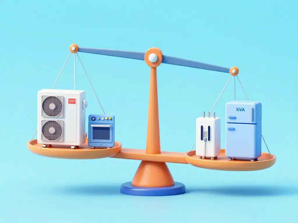 Balance abonnement EDF triphasé tarif, puissance kVA et appareils