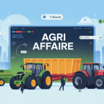 agri affaire illustration plateforme transactions agricoles modernes