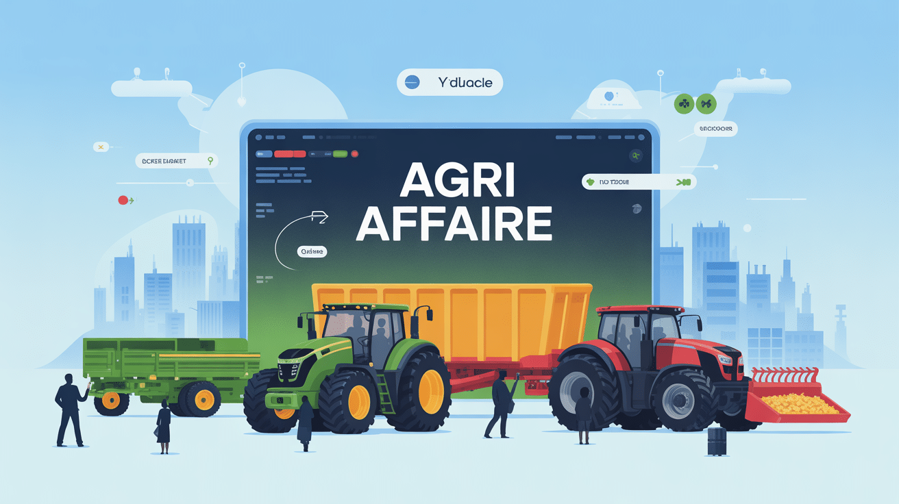 agri affaire illustration plateforme transactions agricoles modernes