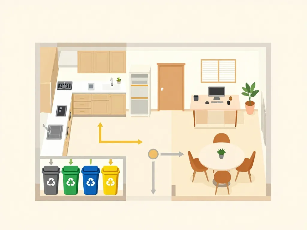 Organisation optimale des bacs de tri dans la maison