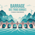 Illustration du barrage des Trois Gorges sur le Yangzi Jiang