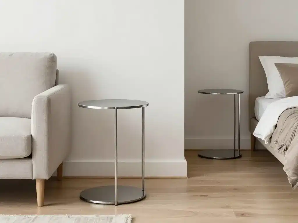 Exemples table d appoint metal usages et espaces