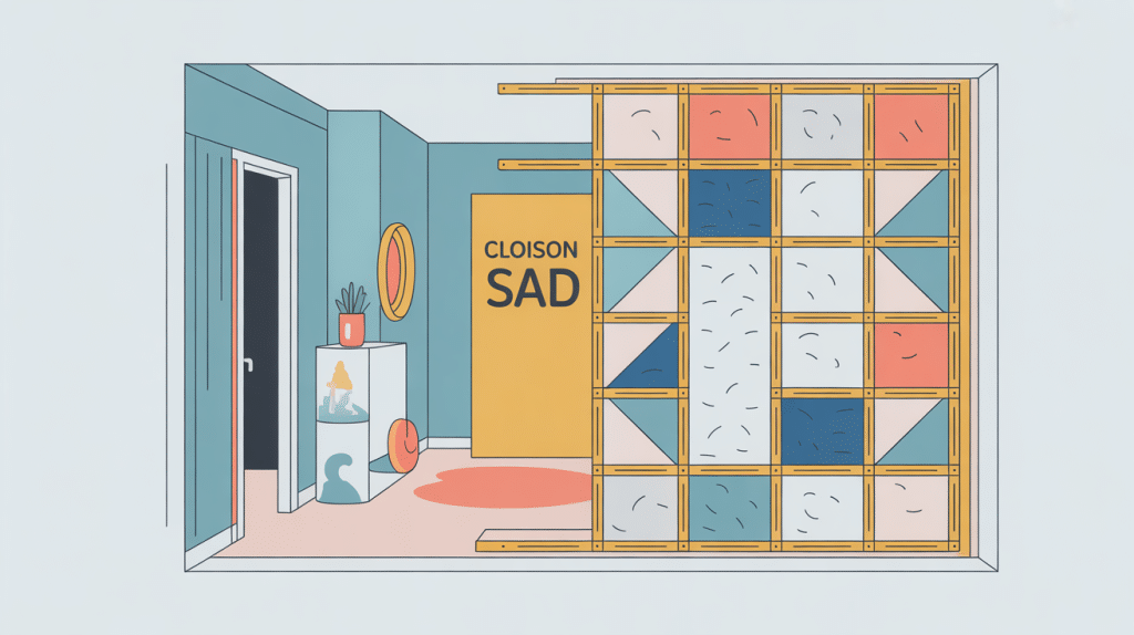 Illustration cloison SAD isolation mur rénové