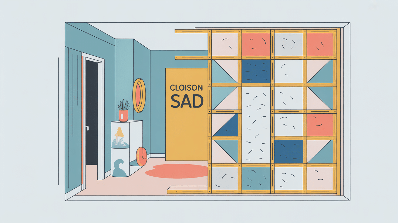 Illustration cloison SAD isolation mur rénové