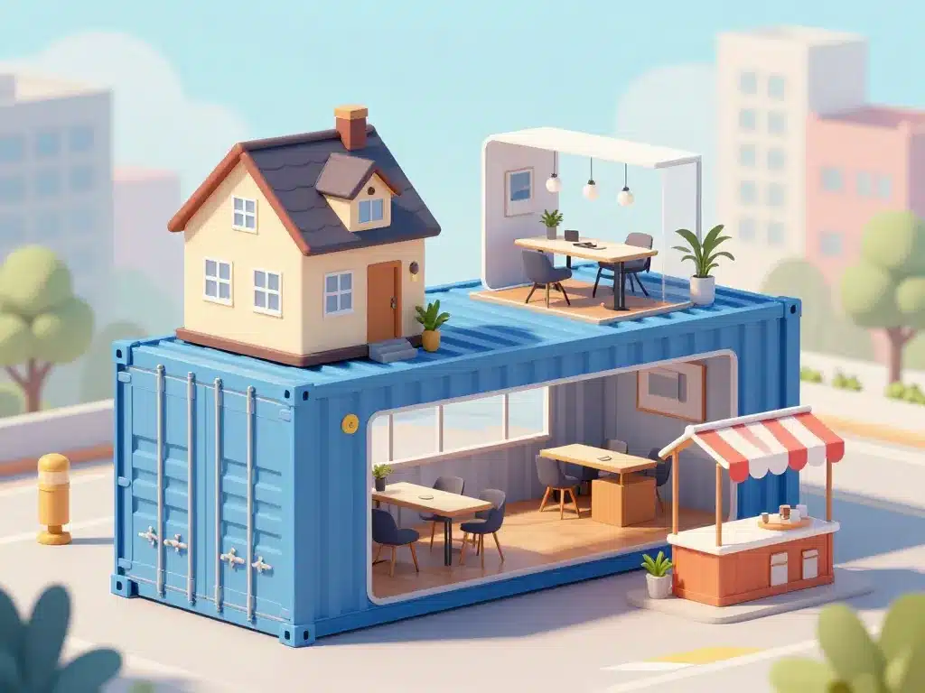 conteneur aménagé visuel usages multiples