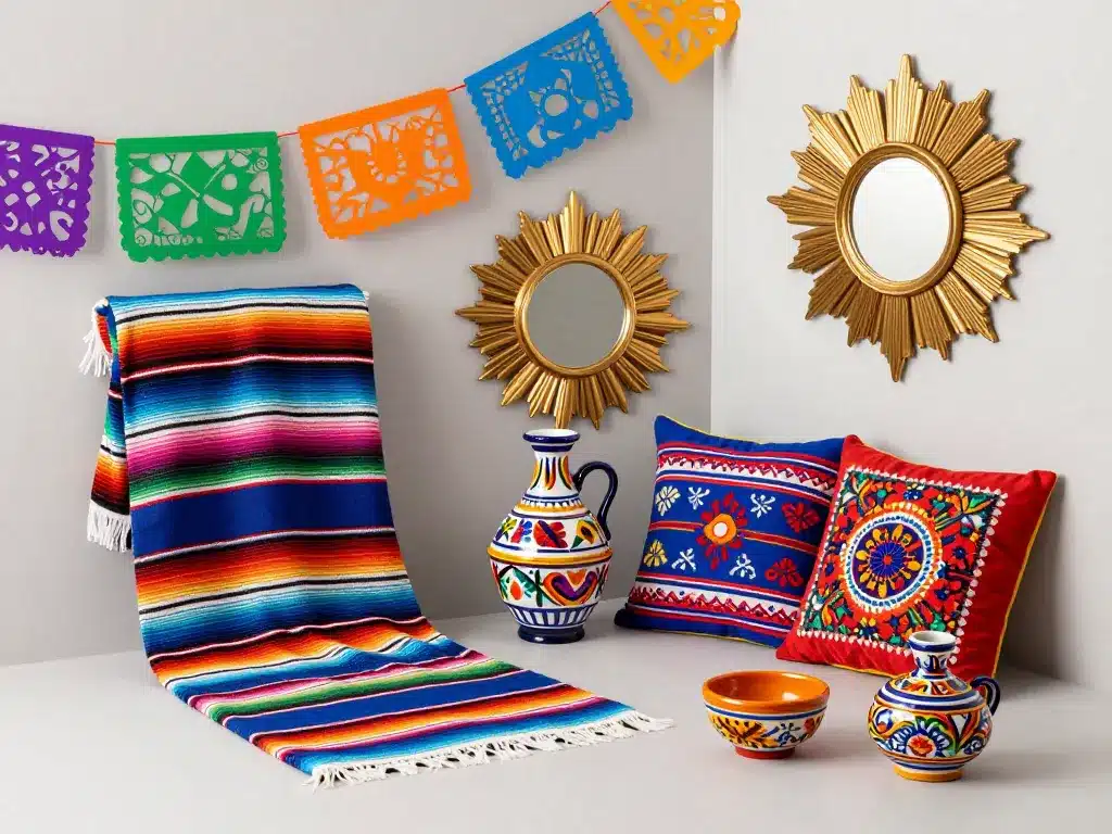 Objets deco mexicaine, accessoires artisanaux et colorés