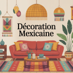 Intérieur style deco mexicaine, salon convivial moderne