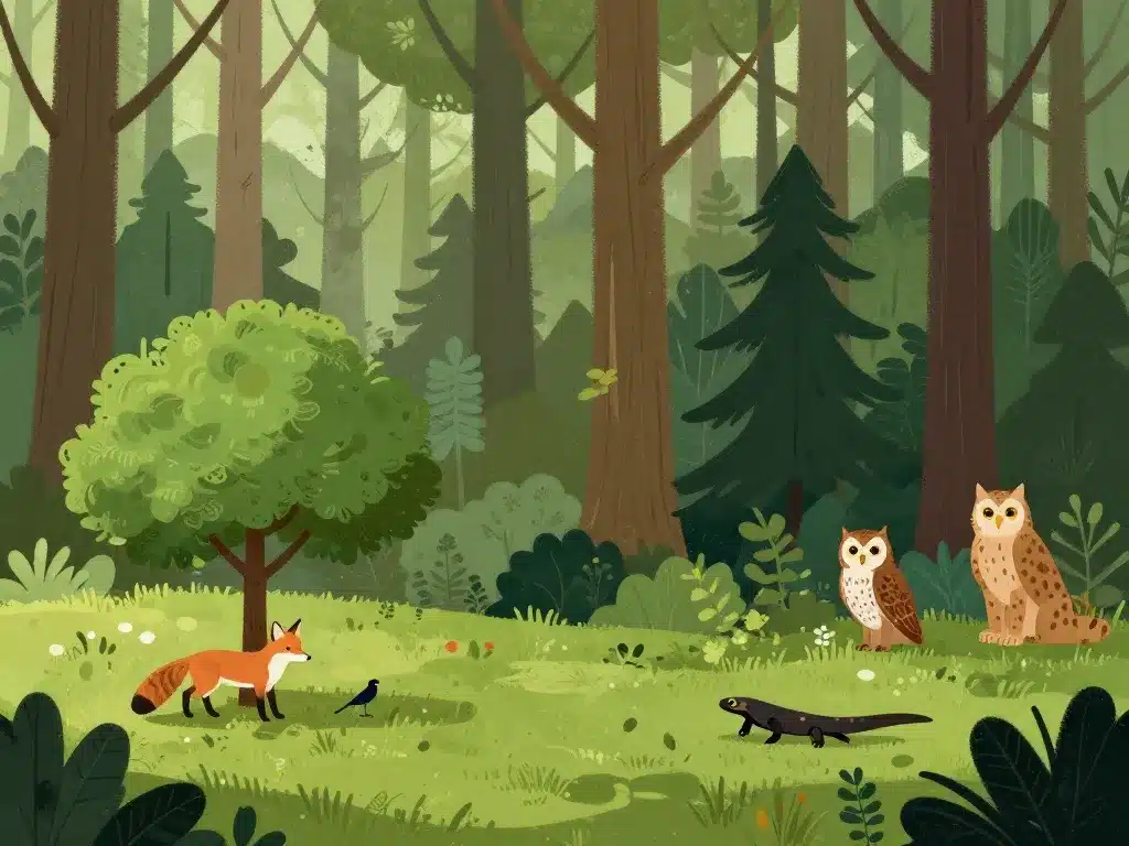 écologie différence entre bois et forêt, espèces faune flore