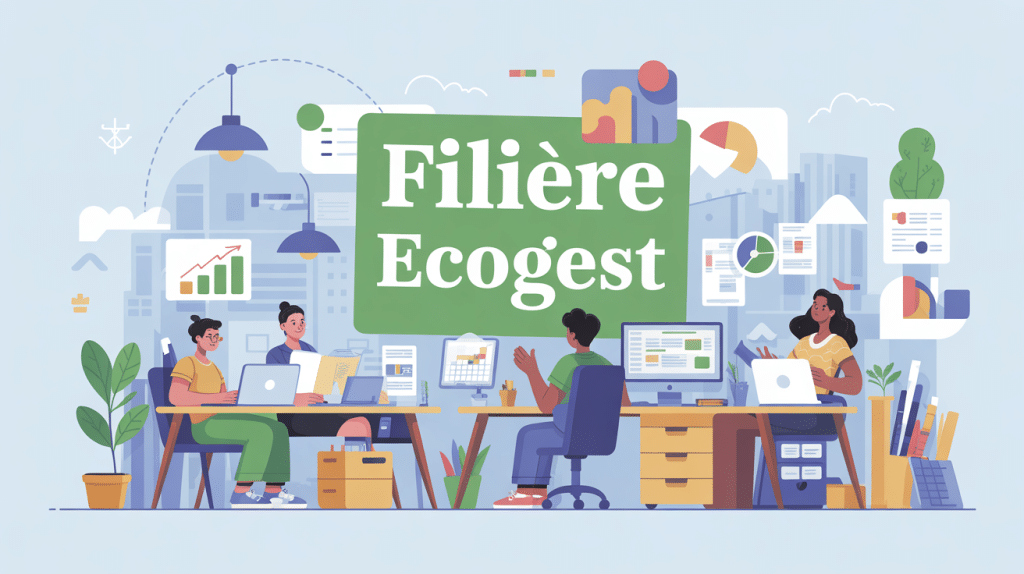 Illustration ecogest filière gestion administration et outils numériques