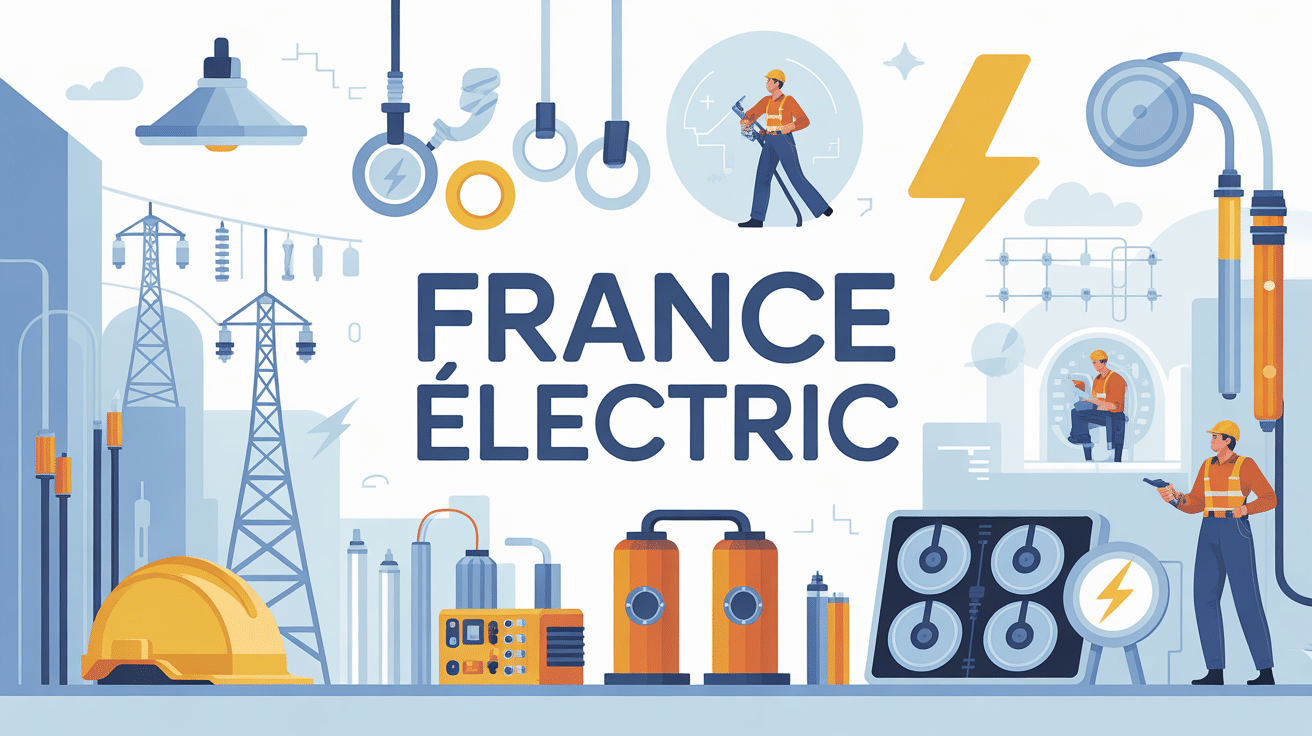 illustration france electric entreprise secteur electrique