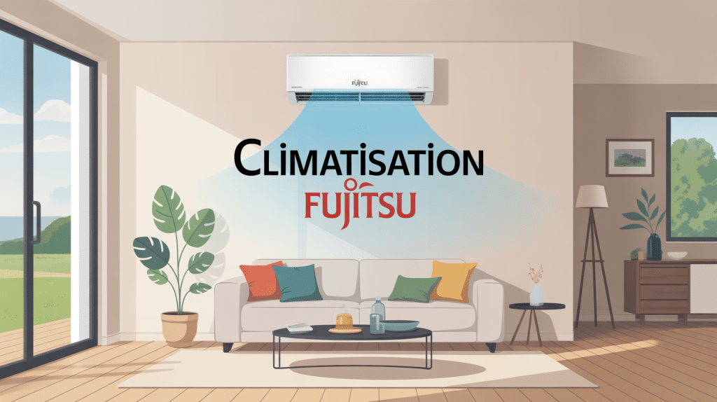 fujitsu climatisation dans un intérieur résidentiel moderne