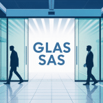 Illustration centrale de glas sas pour entrée moderne