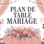 idée plan de table mariage illustration élégante moderne