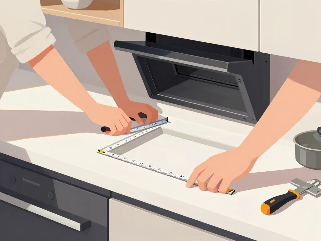 installation hotte aspirante sur plan de travail exemples