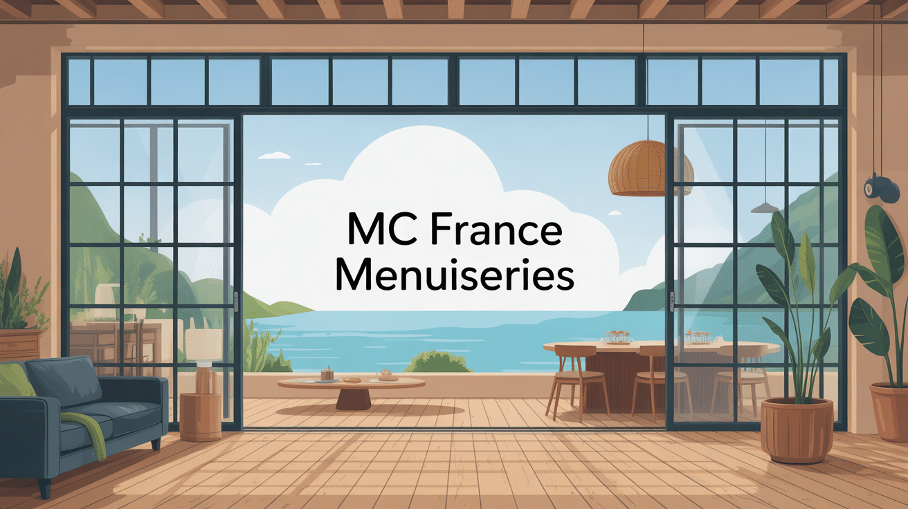 Illustration MC France menuiseries baie vitrée bois aluminium