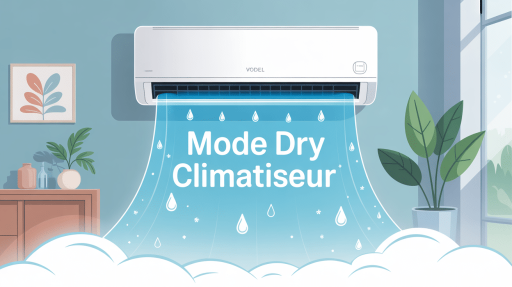 Mode dry climatiseur illustration fonctionnement intérieur moderne