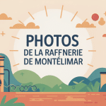 Photos de la raffinerie Montélimar illustration stylisée