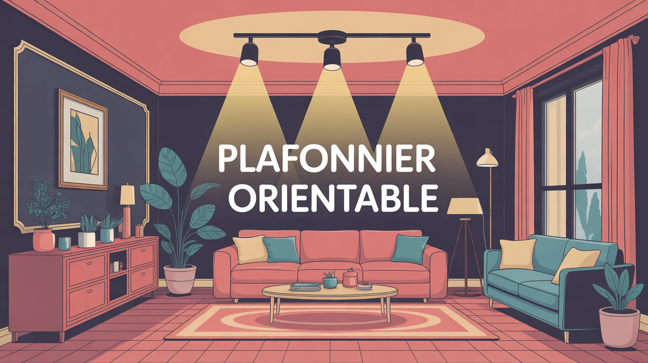 plafonnier orientable éclairage intérieur moderne salon
