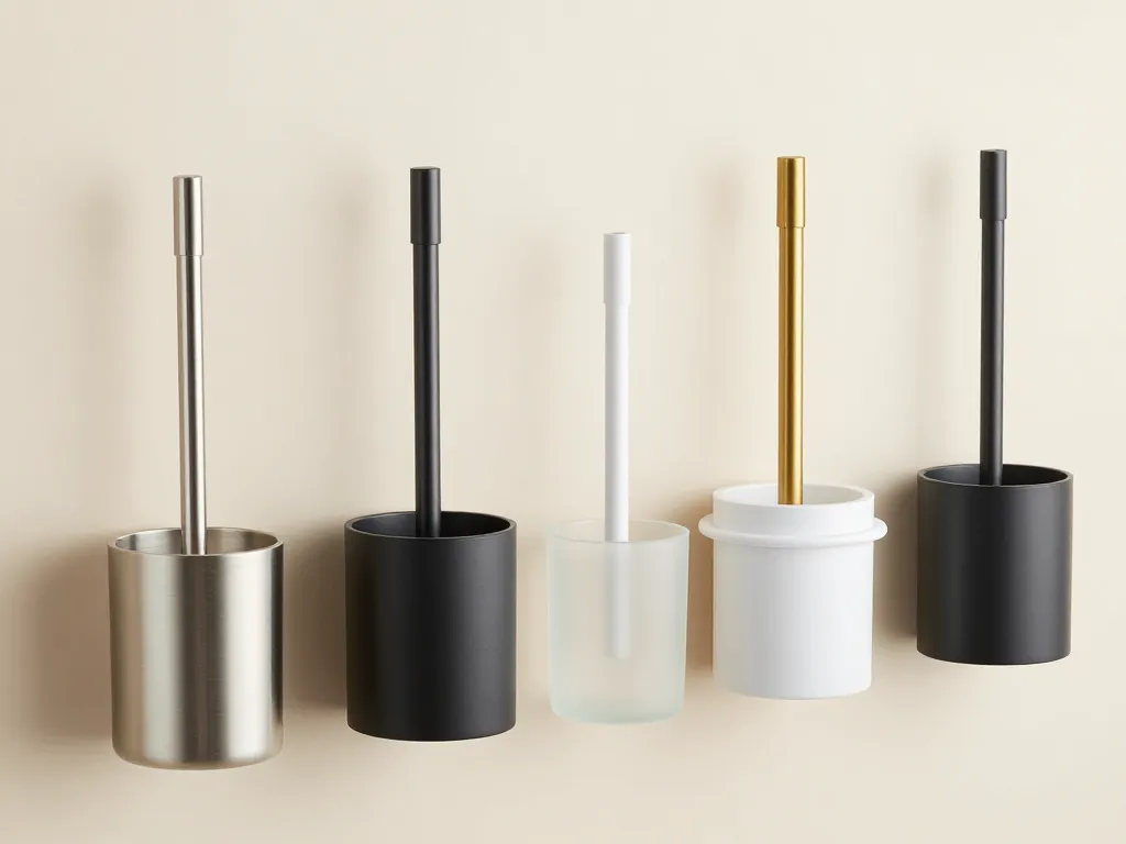 porte balai mural différents matériaux inox verre plastique