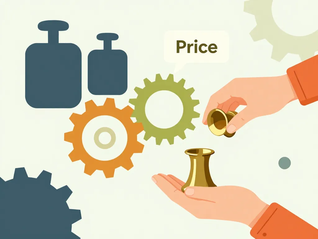 Illustration variables du prix du laiton au kilo