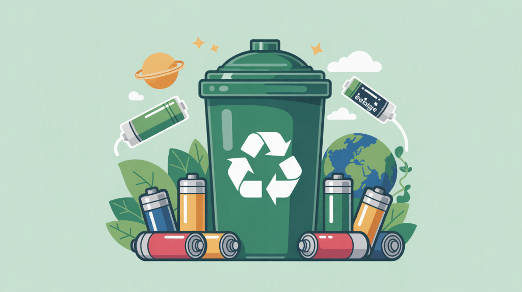 illustration borne corepile recyclage piles écologie