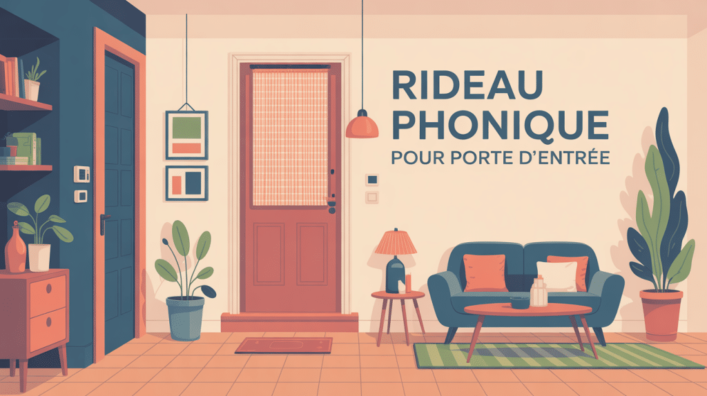 Entrée calme avec rideau phonique porte d'entrée