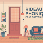 Entrée calme avec rideau phonique porte d'entrée