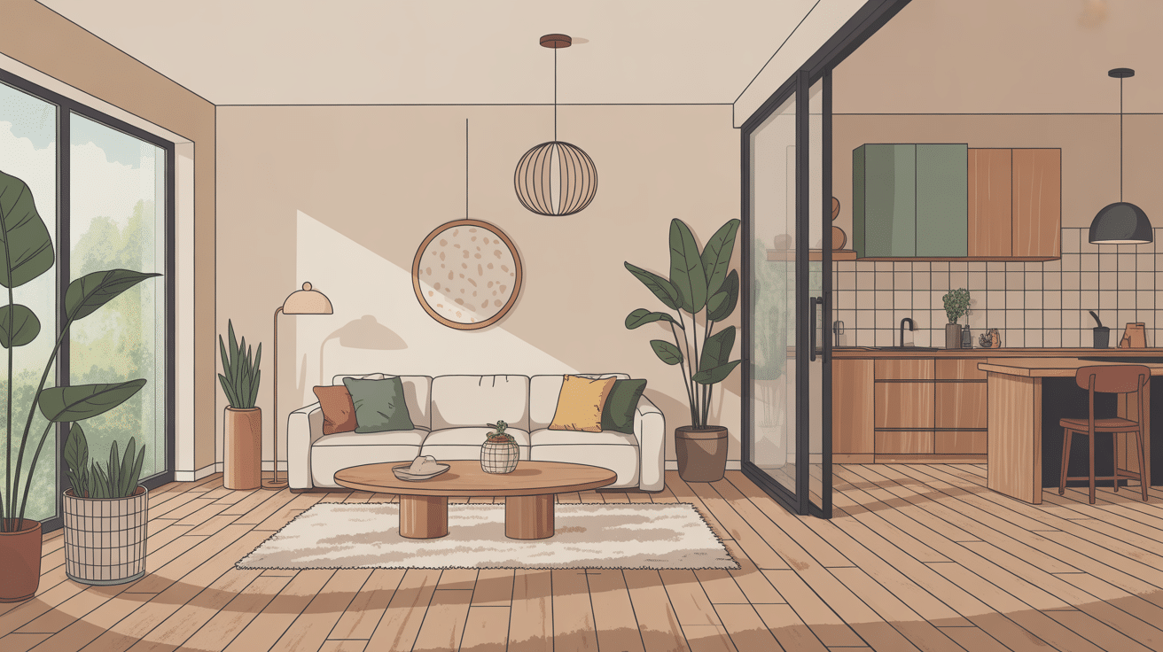 Sol en liège avantages et inconvénients, illustration intérieur moderne