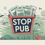 stop pub illustration réduction des prospectus