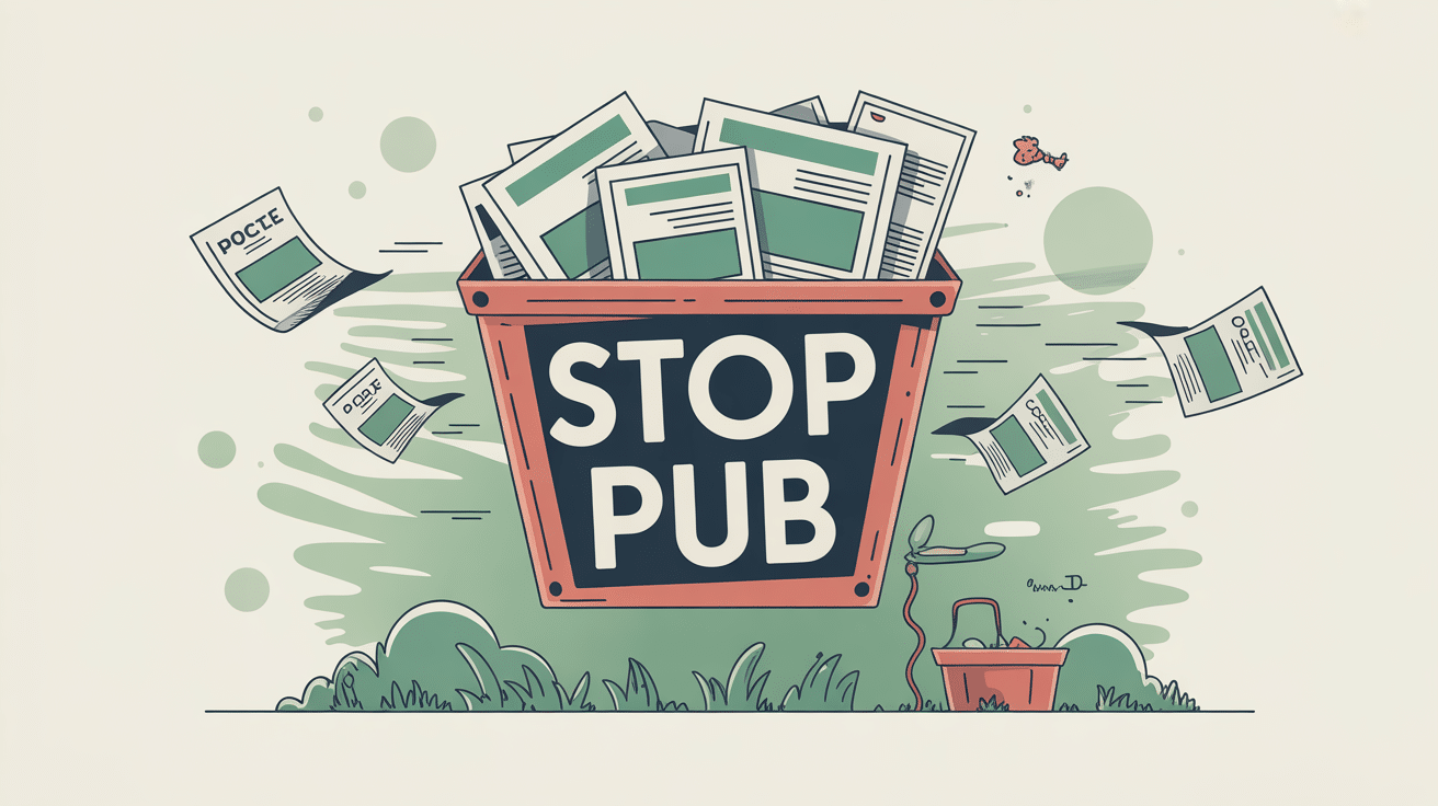 stop pub illustration réduction des prospectus