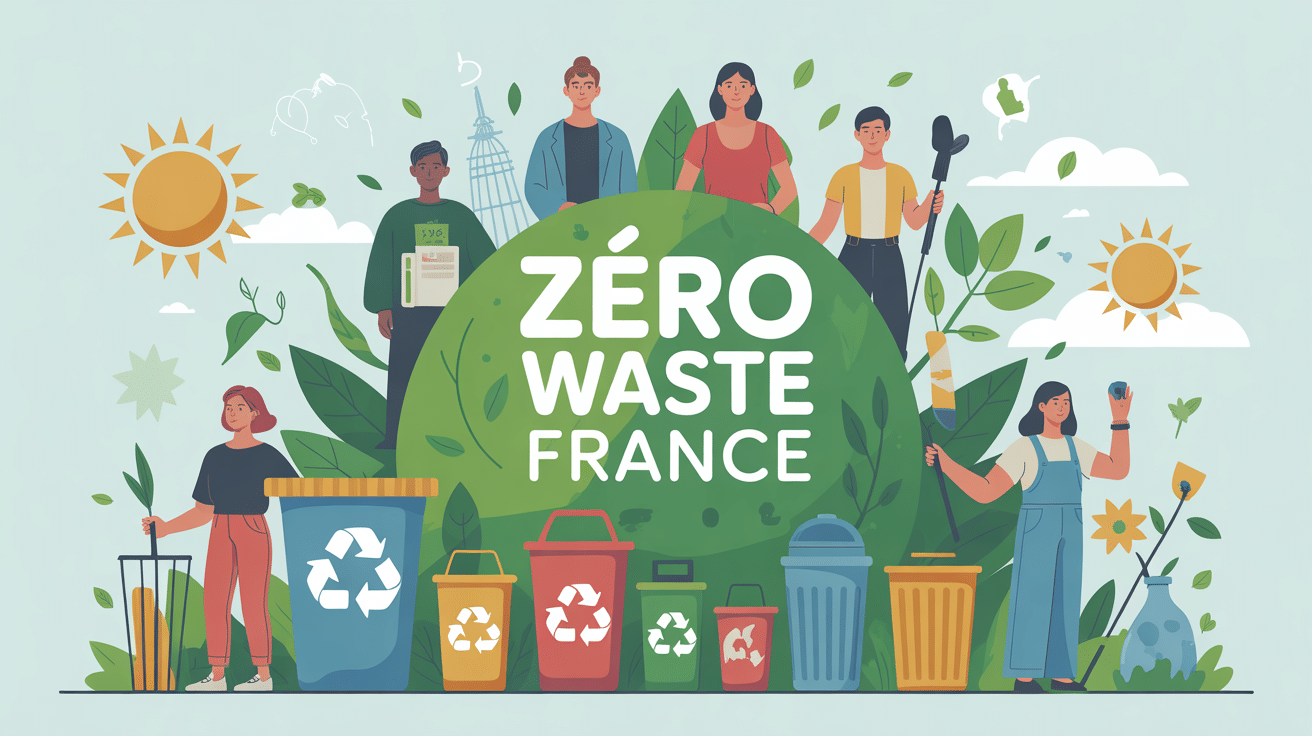 illustration mouvement zero waste france transition écologique