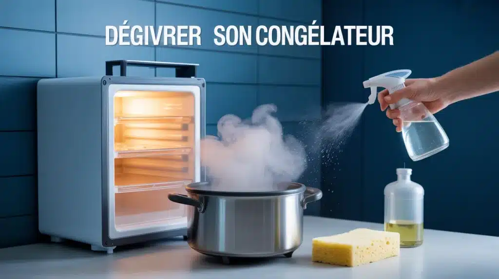 Astuce de grand mere pour dégivrer un congélateur avec casserole et vinaigre