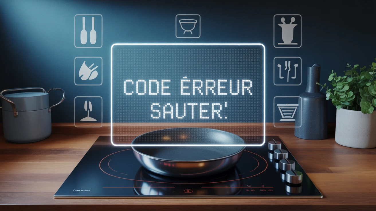 Code erreur plaque induction Sauter affiché sur écran
