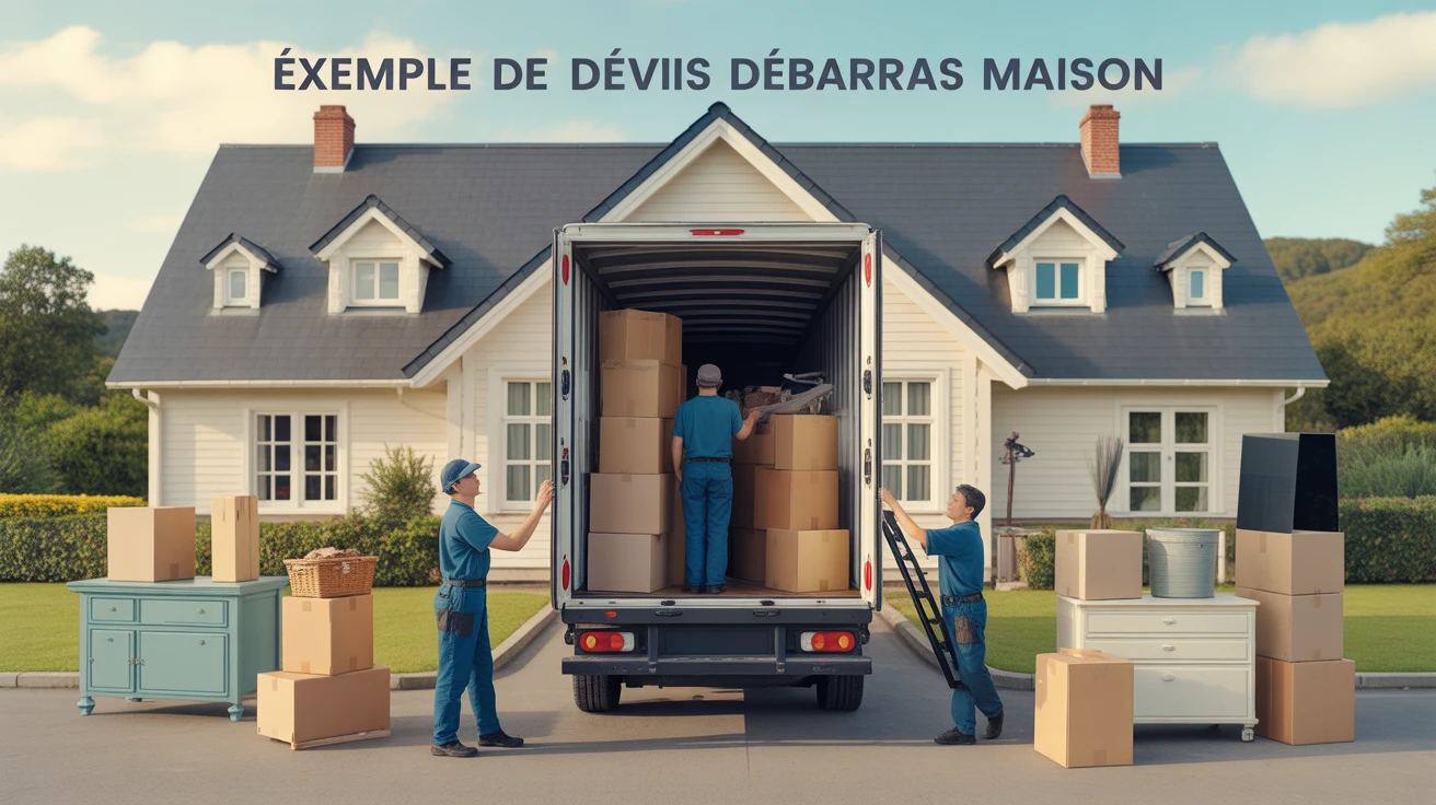 exemple devis débarras maison professionnels tri et camion