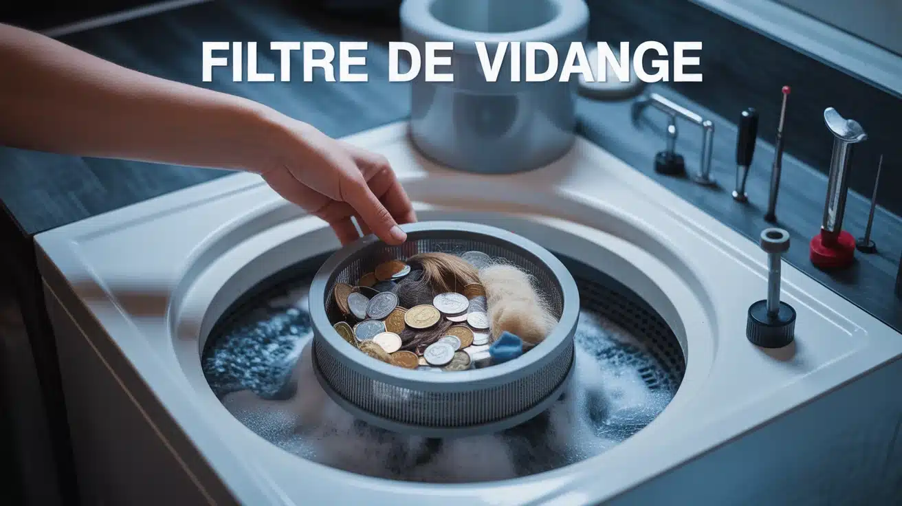 Où se trouve le filtre de la machine à laver ?