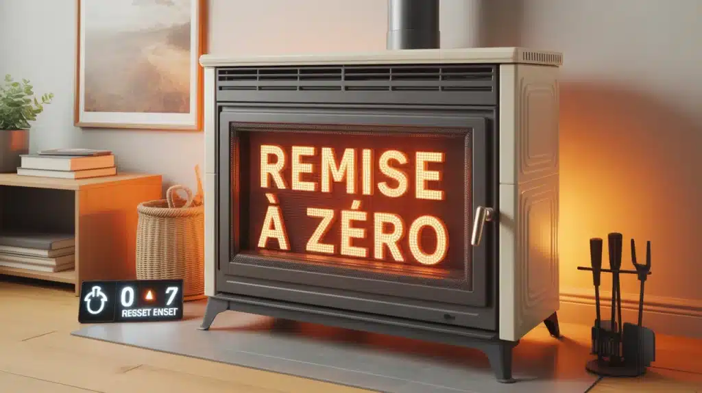Remise a zero poele a granule illustration