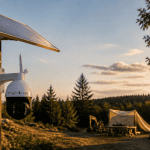 caméra 4g solaire sur mât chantier isolé