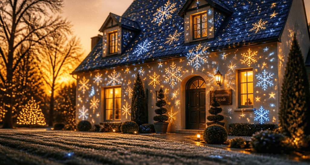 meilleur projecteur facade noel motifs lumineux maison