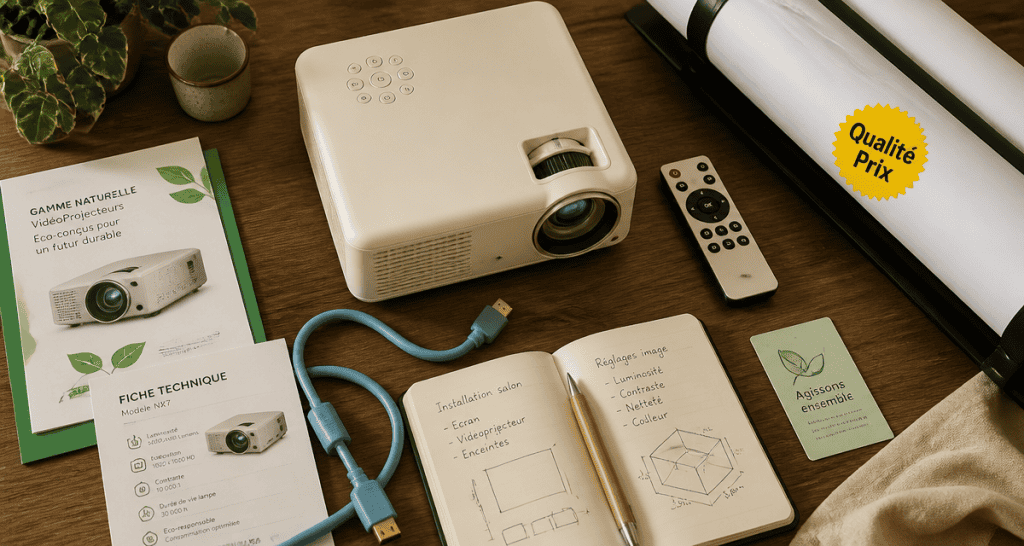 meilleur projecteur qualité prix sur table avec accessoires