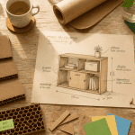 meuble en carton fabrication outils et cartons