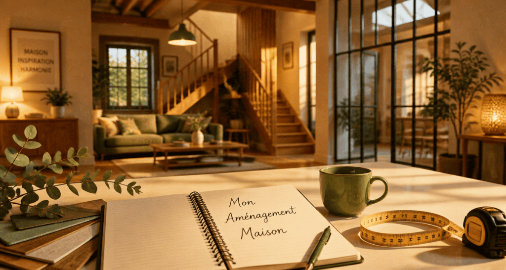 mon amenagement maison salon bois verriere
