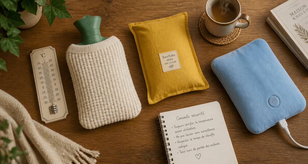 ou acheter une bouillotte différents modèles sur table