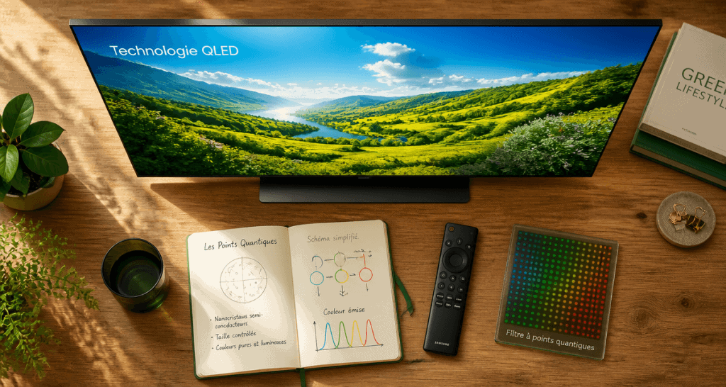 qled c est quoi téléviseur ultra-fin couleurs vives