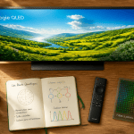 qled c est quoi téléviseur ultra-fin couleurs vives