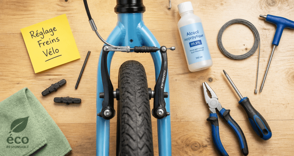 réglage frein vélo établi outils