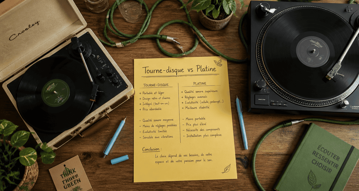 tourne disque ou platine sur bureau comparatif